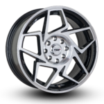 TSW Flow Gloss Black Machined