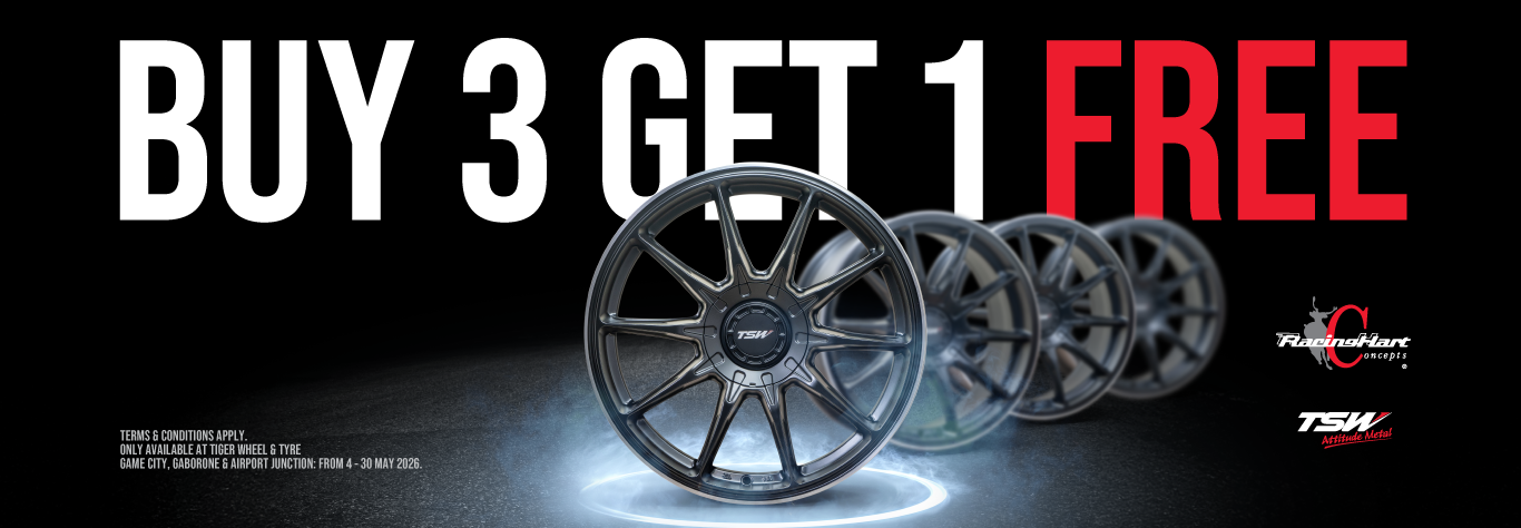 Buy three wheels get one free. A row of 4 wheels highlighted on a dark background